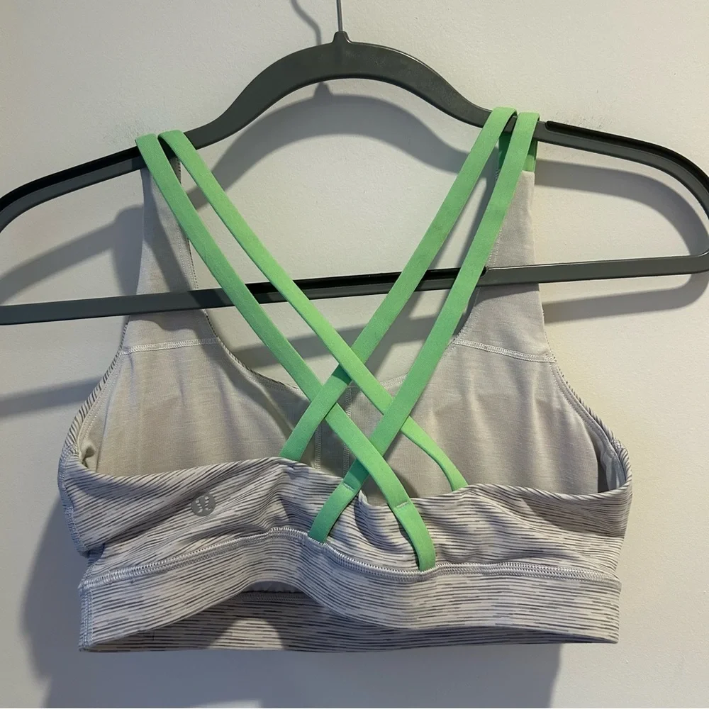 Lululemon Energy Bra Wee Are From Space Nimbus Battleship/Citra Lime Size 8